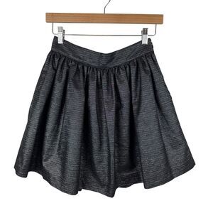 NWT Joie Metallic Willa Mini Skirt Sz 2 Sparkle Party Cocktail‎ Holiday Gunmetal
